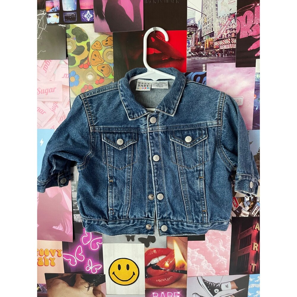 vintage macy baby jean jacket 12m